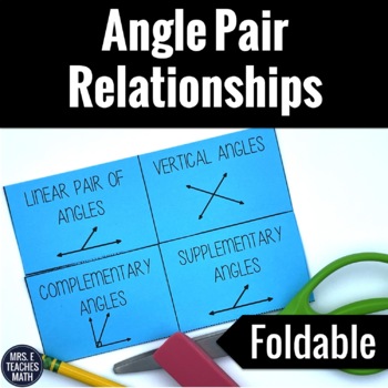 Preview of Angle Pair Relationships Foldable