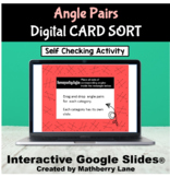 Angle Pair Relationships Parallel Lines Digital Card Sort 