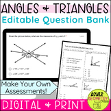 Angle Pairs & Triangle Relationships Question Bank - Creat