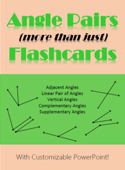 Preview of Angle Pairs (more than just) Flashcards