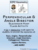 Perpendicular & Angle Bisector Scavenger Hunt