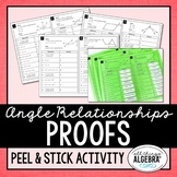 Angle Proofs | Peel & Stick Activity
