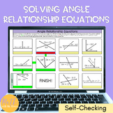 Angle Relationship Equations Digital Maze