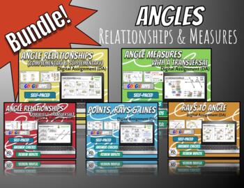 Preview of Angle Relationship & Measures - Digital & Printable Lesson