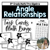 Angle Relationships Angle Pairs Task Cards and Bingo for P