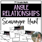 Angle Relationships Scavenger Hunt for 7th Grade Math
