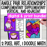 Angle Relationships Activities | Digital & Print | Complem