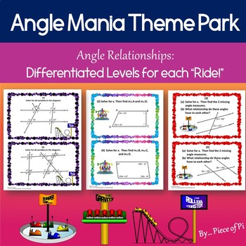 Preview of Angle Relationships Activity Stations Differentiated