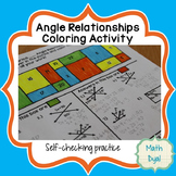 Angle Relationships Coloring Activity
