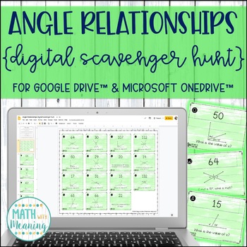 Preview of Angle Relationships DIGITAL Scavenger Hunt Distance Learning