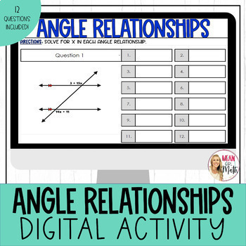 Preview of Angle Relationships Digital Activity 