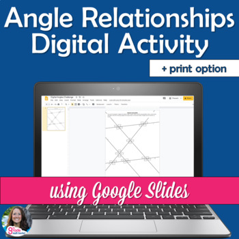 Preview of Angle Relationships Digital Activity Challenge Distance Learning