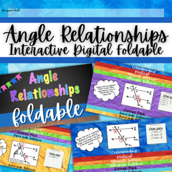 Preview of Angle Relationships Digital Foldable!