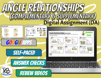 Preview of Angle Relationships  - Digital & Printable Lesson