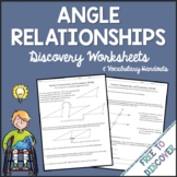 Angle Relationships Worksheets - Triangle Angles, Parallel