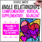 Angle Relationships | Doodle Math: Twist on Color by Numbe