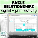 Angle Relationships Digital and Print Activity for Google 
