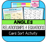 Angle Relationships & Equations CARD SORT