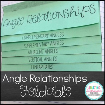 Preview of Angle Relationships Foldable