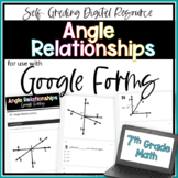 Angle Relationships Google Forms Homework Assignment