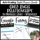 Angle Relationships Google Forms Quiz