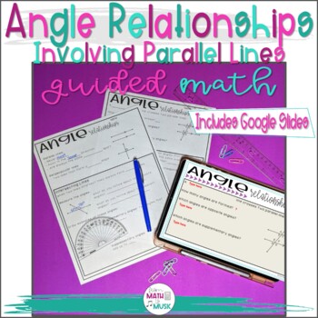 Preview of Angle Relationships Involving Parallel Lines Guided Math