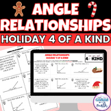 Angle Relationships Middle School Math Holiday Activity Di