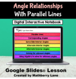 Angle Relationships Parallel Lines Digital Interactive Fli