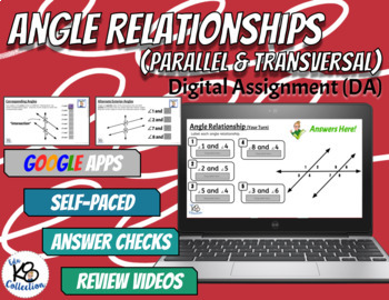 Preview of Angle Relationships (Parallel Lines w/ Transversal) - Digital & Printable Lesson