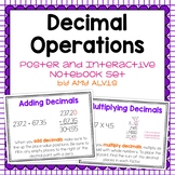 Decimal Operations Posters and Interactive Notebook INB Se
