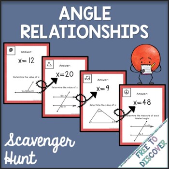 Preview of Angle Relationships Scavenger Hunt Activity