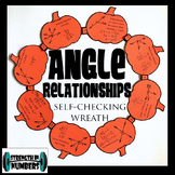 Angle Relationships Activity Fall Pumpkin Wreath Self Chec