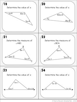 angle relationships task cards activity by free to discover tpt