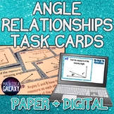 Angle Relationships Task Cards - Printable & Digital Resource