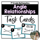 Angle Relationships Task Cards for 7th Grade Math
