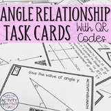 Angle Relationships Task Cards with QR Codes