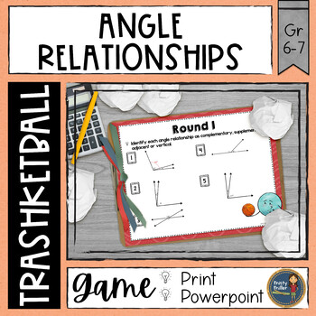 Preview of Angle Relationships Trashketball Math Game