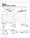 Angle Relationships, Triangles, and Polygons Quiz