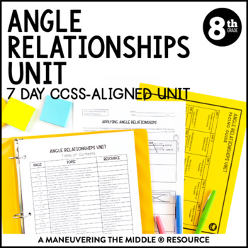 Preview of Angle Relationships Unit | Parallel Lines, Transversals, & Angles Guided Notes