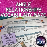 Angle Relationships Vocabulary Digital Resource