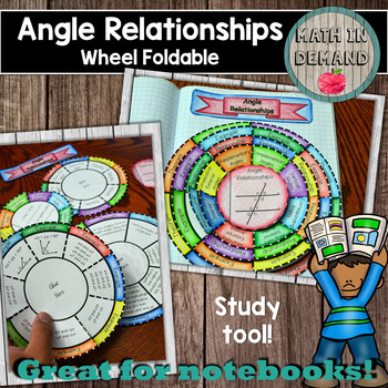 Preview of Angle Relationships Wheel Foldable (Parallel Lines and Transversal)