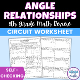 Angle Relationships Worksheet Self Checking Circuit Activi