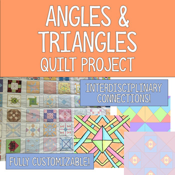 Preview of Angle Relationships and Triangles Math Quilt Project