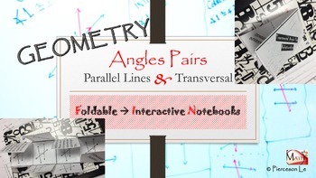 Preview of Parallel and transversal - Foldable Notes