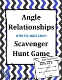 Angle Relationships with Parallel Lines Scavenger Hunt Game