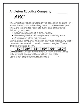 Preview of Geometry Task-Design a Robot with Angles