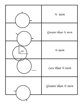 Preview of Angle Rotations Match Game 4.MD.5
