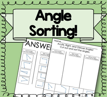 Angle Sorting! {Acute, Right, or Obtuse} by Miz Riz Elementary Resources