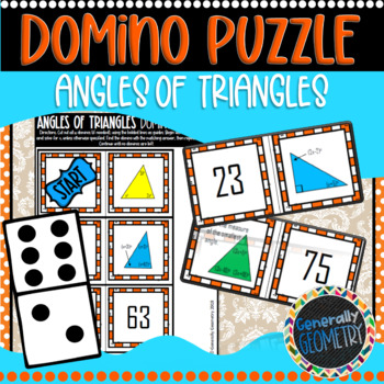 Triangle Angle Sum Theorem Domino Puzzle Geometry Interior Angles Of Triangles