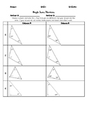 Angle Sum Theorem Worksheet